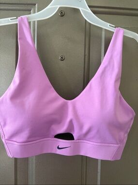 Nike Lavender/Pink Low-Impact V-Neck Sports Bra